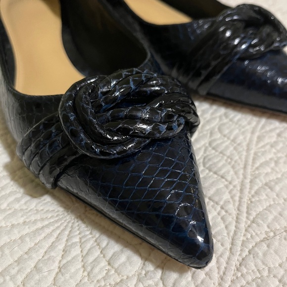 Alexandre Birman Navy Flats with Sophisticated Detailing - Picture 3 of 8